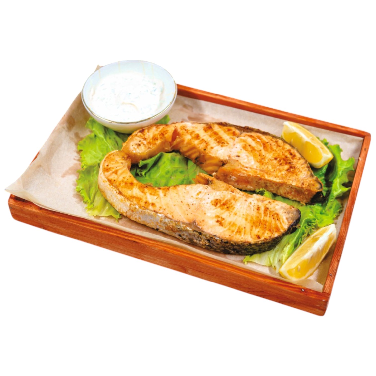 Стейк семги на гриле - 1шт